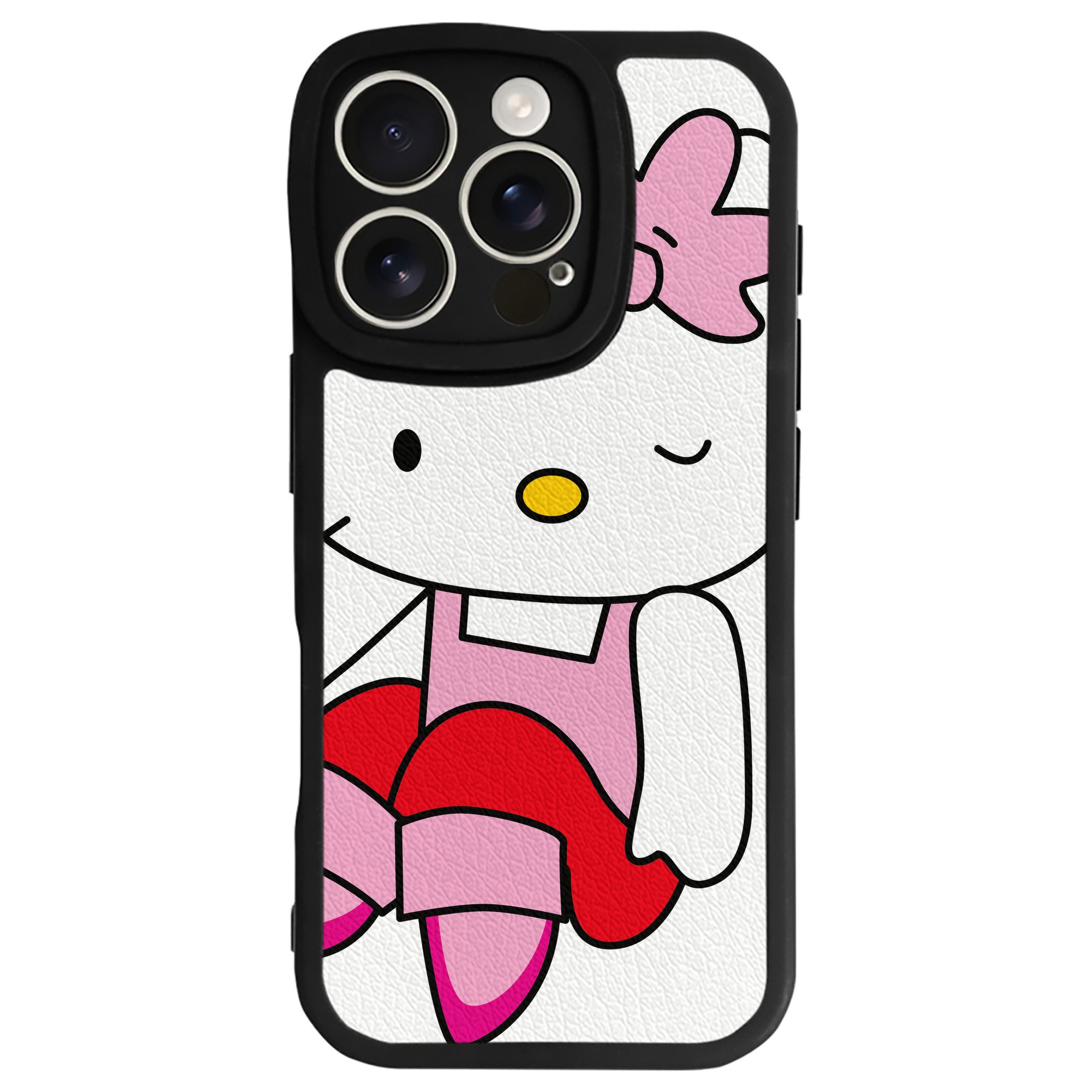 （画像用） Hello Kitty ハローキティ 【iPhone 16シリーズ対応】シリコンスマホケース（レザー調） 材質：シリコン